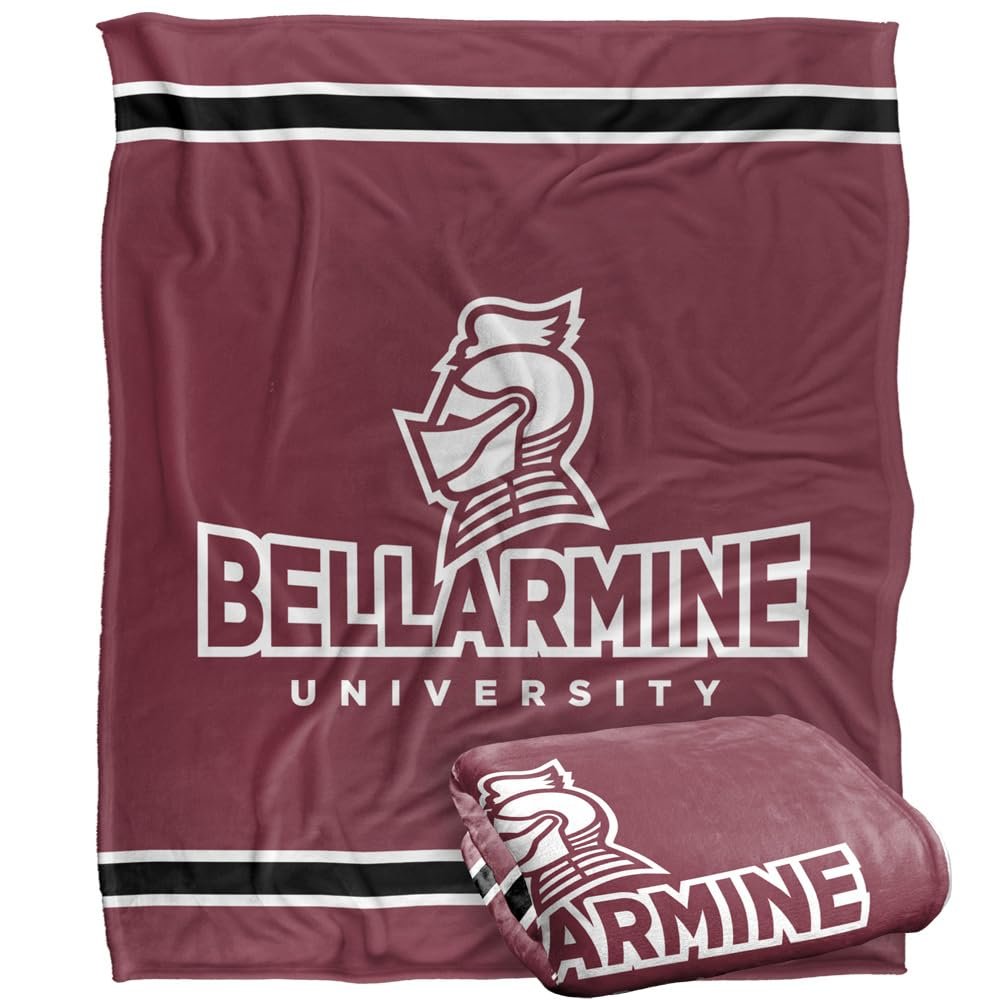 Bellarmine University Knights Blanket, 50"x60" Primary Logo Stripes, Silky Touch Super Soft Throw