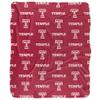Temple University Blanket, 50"x60" Logo Pattern Silky Touch Sherpa Back Super Soft Throw Blanket view 2