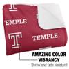 Temple University Blanket, 50"x60" Logo Pattern Silky Touch Sherpa Back Super Soft Throw Blanket view 3