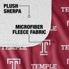 Temple University Blanket, 50"x60" Logo Pattern Silky Touch Sherpa Back Super Soft Throw Blanket view 4
