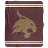 Texas State University Blanket, 50"x60" Primary Logo Stripes Silky Touch Sherpa Back Super Soft Throw Blanket view 2