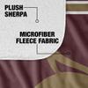 Texas State University Blanket, 50"x60" Primary Logo Stripes Silky Touch Sherpa Back Super Soft Throw Blanket view 4