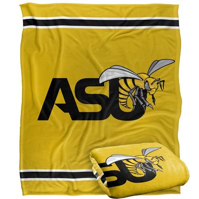 Alabama State University Hornets Blanket, 50"x60" Primary Logo Stripes, Silky Touch Super Soft Throw