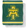 Arkansas Tech University Blanket, 50"x60" Primary Logo Stripes Silky Touch Sherpa Back Super Soft Throw Blanket