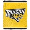 Towson University Blanket, 50"x60" Logo Dots Silky Touch Sherpa Back Super Soft Throw Blanket view 2