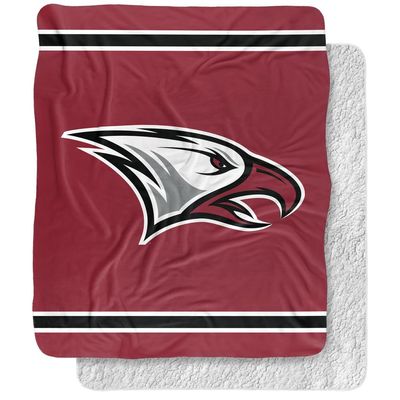 North Carolina Central University Blanket, 50"x60" Primary Logo Stripes Silky Touch Sherpa Back Super Soft Throw Blanket