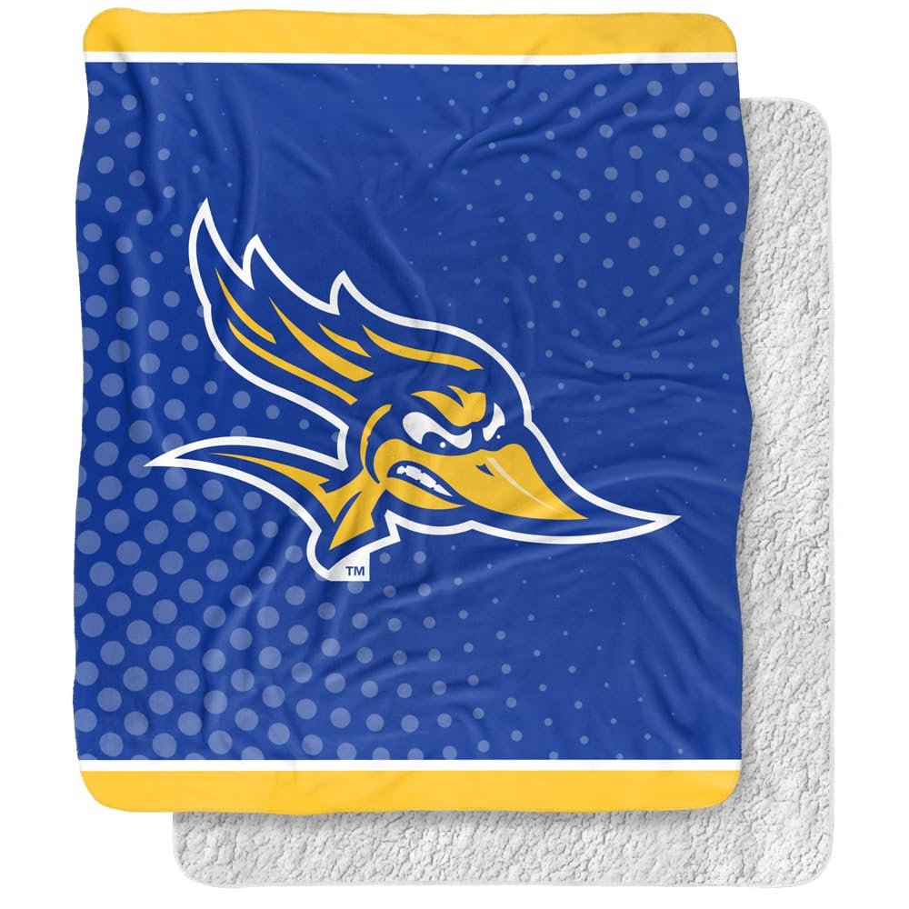 California State University Bakersfield Blanket, 50"x60" Logo Dots Silky Touch Sherpa Back Super Soft Throw Blanket