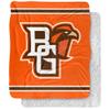 Bowling Green State University Blanket, 50"x60" Primary Logo Stripes Silky Touch Sherpa Back Super Soft Throw Blanket view 1
