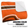 Bowling Green State University Blanket, 50"x60" Primary Logo Stripes Silky Touch Sherpa Back Super Soft Throw Blanket view 3