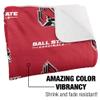 Ball State University Blanket, 50"x60" Logo Pattern Silky Touch Sherpa Back Super Soft Throw Blanket view 3