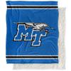 Middle Tennessee State University Blanket, 50"x60" Primary Logo Stripes Silky Touch Sherpa Back Super Soft Throw Blanket view 1