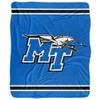 Middle Tennessee State University Blanket, 50"x60" Primary Logo Stripes Silky Touch Sherpa Back Super Soft Throw Blanket view 2