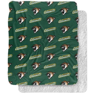 University of Vermont Blanket, 50"x60" Logo Pattern Silky Touch Sherpa Back Super Soft Throw Blanket