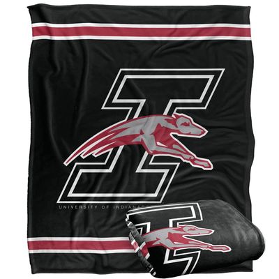 University of Indianapolis Hounds Blanket, 50"x60" Primary Logo Stripes, Silky Touch Super Soft Throw