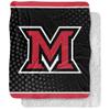 Miami University (Oh) Blanket, 50"x60" Logo Dots Silky Touch Sherpa Back Super Soft Throw Blanket view 1