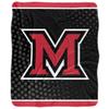 Miami University (Oh) Blanket, 50"x60" Logo Dots Silky Touch Sherpa Back Super Soft Throw Blanket view 2