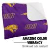 University of Northern Iowa Blanket, 50"x60" Logo Pattern Silky Touch Sherpa Back Super Soft Throw Blanket view 3