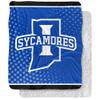 Indiana State University Blanket, 50"x60" Logo Dots Silky Touch Sherpa Back Super Soft Throw Blanket view 1
