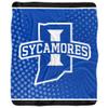 Indiana State University Blanket, 50"x60" Logo Dots Silky Touch Sherpa Back Super Soft Throw Blanket view 2