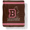 Brown University Blanket, 50"x60" Primary Logo Stripes Silky Touch Sherpa Back Super Soft Throw Blanket view 1