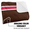 Brown University Blanket, 50"x60" Primary Logo Stripes Silky Touch Sherpa Back Super Soft Throw Blanket view 3