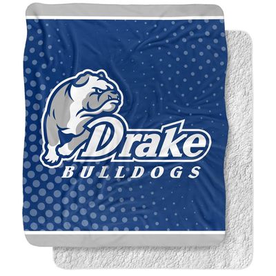 Drake University Blanket, 50"x60" Logo Dots Silky Touch Sherpa Back Super Soft Throw Blanket
