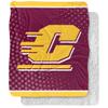 Central Michigan University Blanket, 50"x60" Logo Dots Silky Touch Sherpa Back Super Soft Throw Blanket view 1