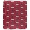 North Carolina Central University Blanket, 50"x60" Logo Pattern Silky Touch Sherpa Back Super Soft Throw Blanket view 2