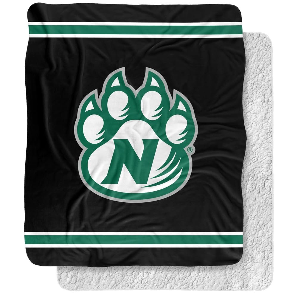 Northwest Missouri State University Blanket, 50"x60" Primary Logo Stripes Silky Touch Sherpa Back Super Soft Throw Blanket
