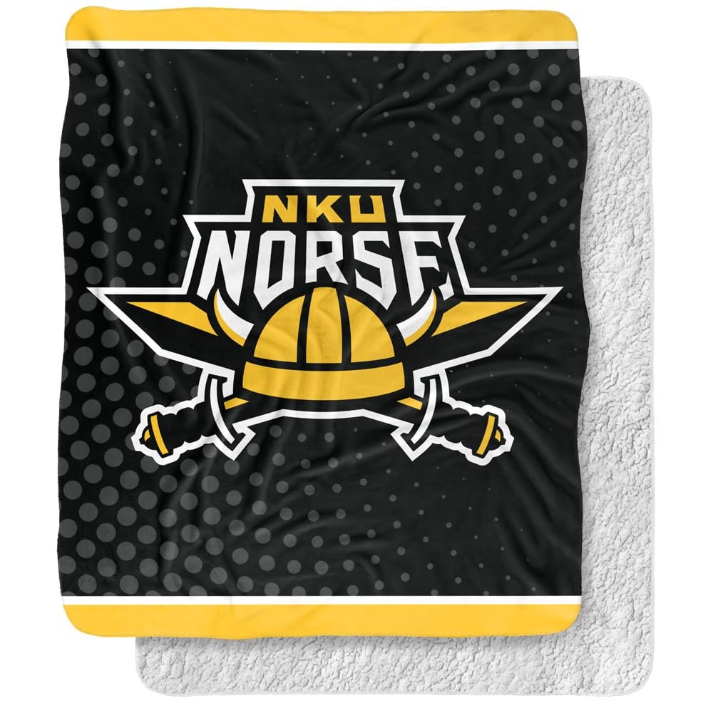 Northern Kentucky University Blanket, 50"x60" Logo Dots Silky Touch Sherpa Back Super Soft Throw Blanket