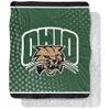 Ohio University Blanket, 50"x60" Logo Dots Silky Touch Sherpa Back Super Soft Throw Blanket view 1