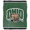 Ohio University Blanket, 50"x60" Logo Dots Silky Touch Sherpa Back Super Soft Throw Blanket view 2