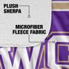 Western Carolina University Blanket, 50"x60" Primary Logo Stripes Silky Touch Sherpa Back Super Soft Throw Blanket view 4