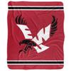 Eastern Washington University Blanket, 50"x60" Primary Logo Stripes Silky Touch Sherpa Back Super Soft Throw Blanket view 2