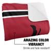 Eastern Washington University Blanket, 50"x60" Primary Logo Stripes Silky Touch Sherpa Back Super Soft Throw Blanket view 3