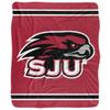 Saint Josephs University Blanket, 50"x60" Primary Logo Stripes Silky Touch Sherpa Back Super Soft Throw Blanket view 2