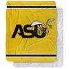 Alabama State University Blanket, 50"x60" Primary Logo Stripes Silky Touch Sherpa Back Super Soft Throw Blanket view 1