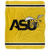 Alabama State University Blanket, 50"x60" Primary Logo Stripes Silky Touch Sherpa Back Super Soft Throw Blanket view 2