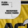 Alabama State University Blanket, 50"x60" Primary Logo Stripes Silky Touch Sherpa Back Super Soft Throw Blanket view 4