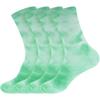 BambooMN Men's Rayon from Bamboo Tie Dye Crew Dress Socks - Green - 4 Pairs - Size 10-14 view 1