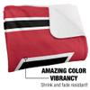 Miami University (Oh) Blanket, 50"x60" Primary Logo Stripes Silky Touch Sherpa Back Super Soft Throw Blanket view 3