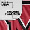 Miami University (Oh) Blanket, 50"x60" Primary Logo Stripes Silky Touch Sherpa Back Super Soft Throw Blanket view 4