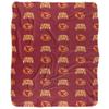 Iowa State University Blanket, 50"x60" Logo Pattern Silky Touch Sherpa Back Super Soft Throw Blanket view 2