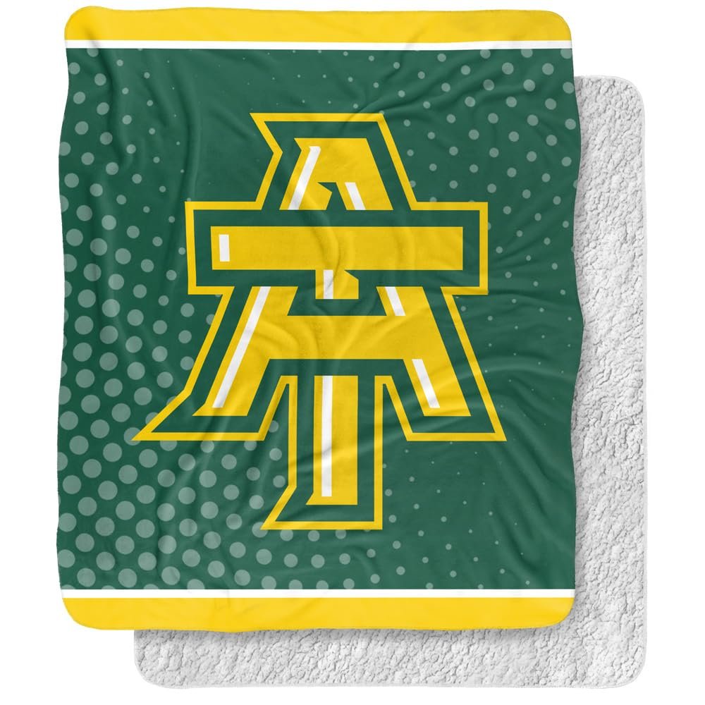 Arkansas Tech University Blanket, 50"x60" Logo Dots Silky Touch Sherpa Back Super Soft Throw Blanket