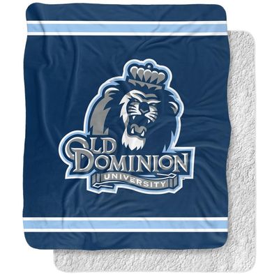 Old Dominion University Blanket, 50"x60" Primary Logo Stripes Silky Touch Sherpa Back Super Soft Throw Blanket