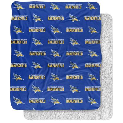 California State University Bakersfield Blanket, 50"x60" Logo Pattern Silky Touch Sherpa Back Super Soft Throw Blanket