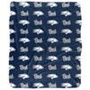 University of Nevada Reno Blanket, 50"x60" Logo Pattern Silky Touch Sherpa Back Super Soft Throw Blanket view 2