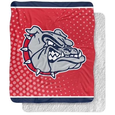 Gonzaga University Blanket, 50"x60" Logo Dots Silky Touch Sherpa Back Super Soft Throw Blanket