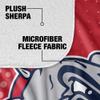 Gonzaga University Blanket, 50"x60" Logo Dots Silky Touch Sherpa Back Super Soft Throw Blanket view 4