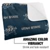 Utah State University Blanket, 50"x60" Logo Pattern Silky Touch Sherpa Back Super Soft Throw Blanket view 3